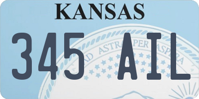 KS license plate 345AIL