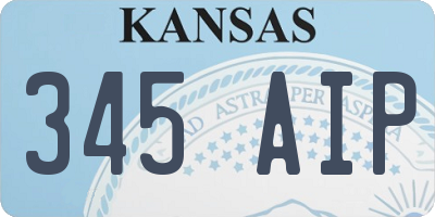 KS license plate 345AIP