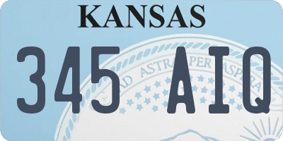 KS license plate 345AIQ