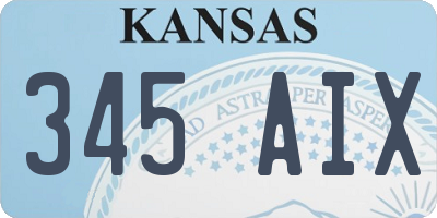 KS license plate 345AIX