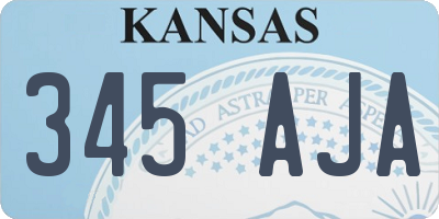 KS license plate 345AJA