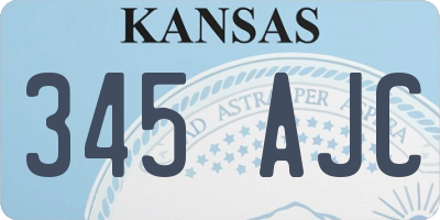 KS license plate 345AJC