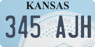 KS license plate 345AJH