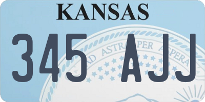 KS license plate 345AJJ