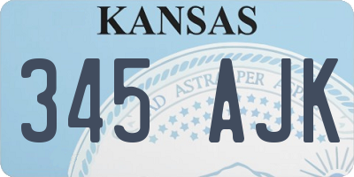 KS license plate 345AJK