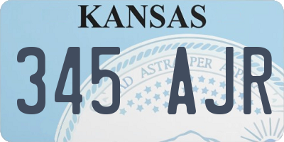 KS license plate 345AJR