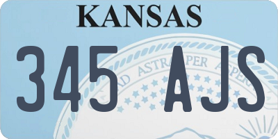 KS license plate 345AJS
