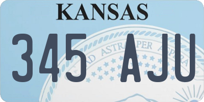 KS license plate 345AJU
