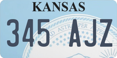 KS license plate 345AJZ