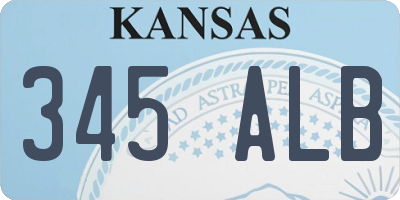 KS license plate 345ALB