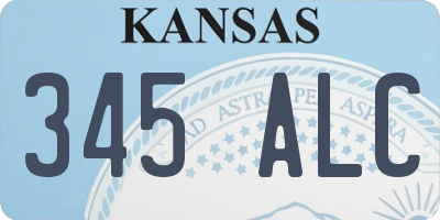 KS license plate 345ALC