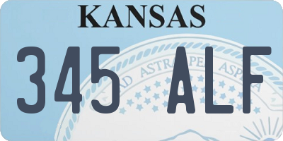 KS license plate 345ALF