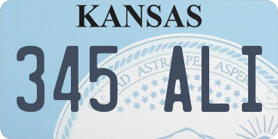 KS license plate 345ALI