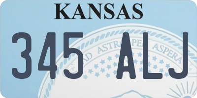 KS license plate 345ALJ
