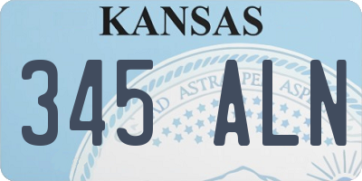 KS license plate 345ALN