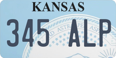 KS license plate 345ALP