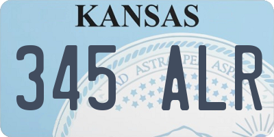KS license plate 345ALR