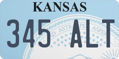 KS license plate 345ALT