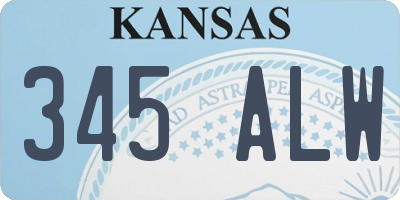 KS license plate 345ALW