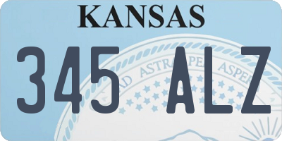 KS license plate 345ALZ