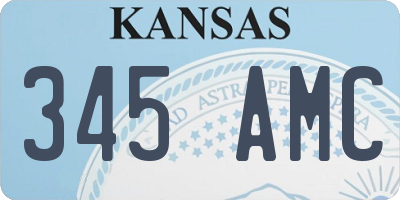 KS license plate 345AMC