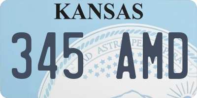 KS license plate 345AMD