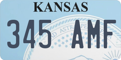 KS license plate 345AMF