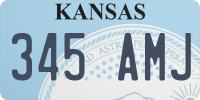 KS license plate 345AMJ