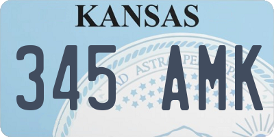 KS license plate 345AMK