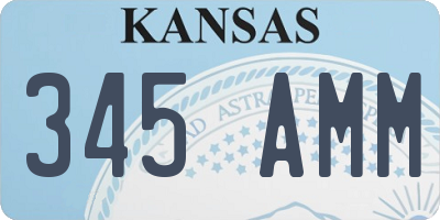 KS license plate 345AMM