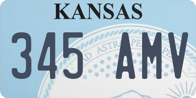 KS license plate 345AMV