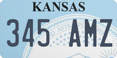 KS license plate 345AMZ