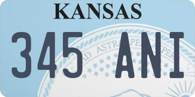 KS license plate 345ANI