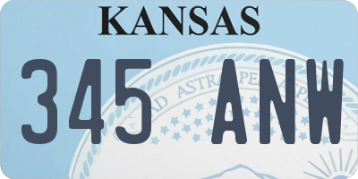 KS license plate 345ANW