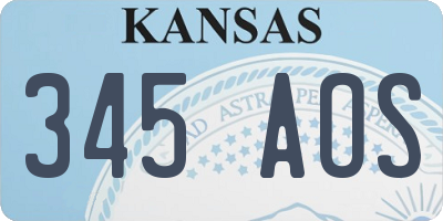 KS license plate 345AOS
