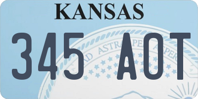 KS license plate 345AOT