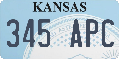 KS license plate 345APC