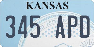 KS license plate 345APD