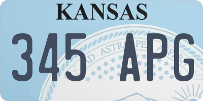 KS license plate 345APG