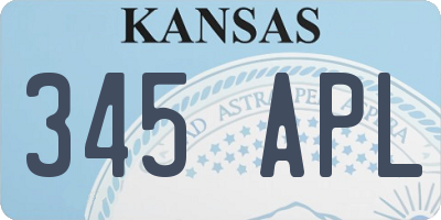 KS license plate 345APL