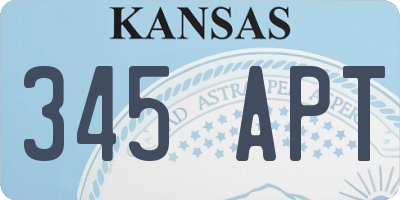 KS license plate 345APT