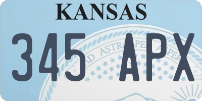 KS license plate 345APX
