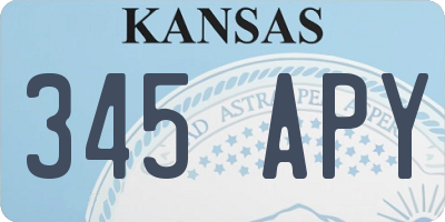 KS license plate 345APY