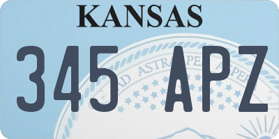 KS license plate 345APZ