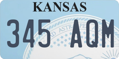 KS license plate 345AQM