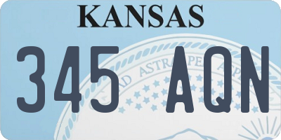 KS license plate 345AQN