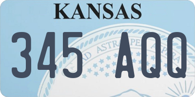 KS license plate 345AQQ