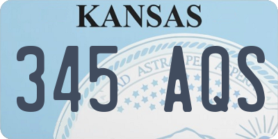 KS license plate 345AQS