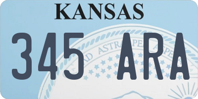 KS license plate 345ARA