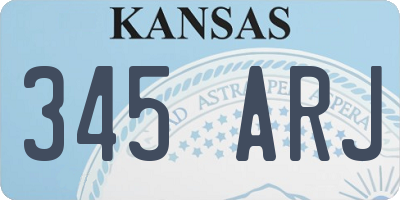 KS license plate 345ARJ